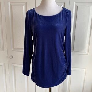 Soft Surroundings Blue Velvet Tunic Size Medium